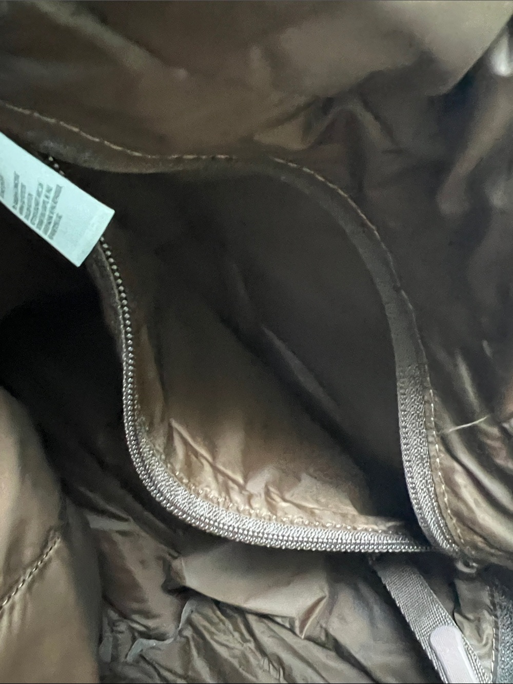 Land’s End Quilted Floral Tote Bag - Chocolate Brown & Pink - Picture 13 of 15